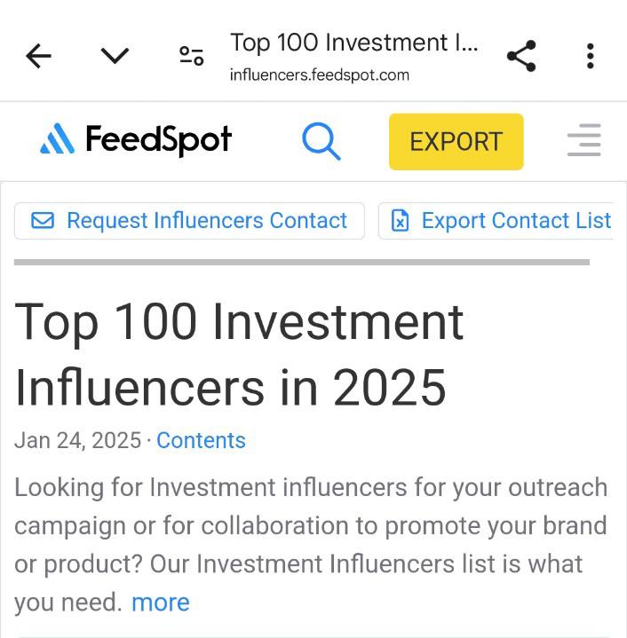 Top 100 Investment Influencers for 2025