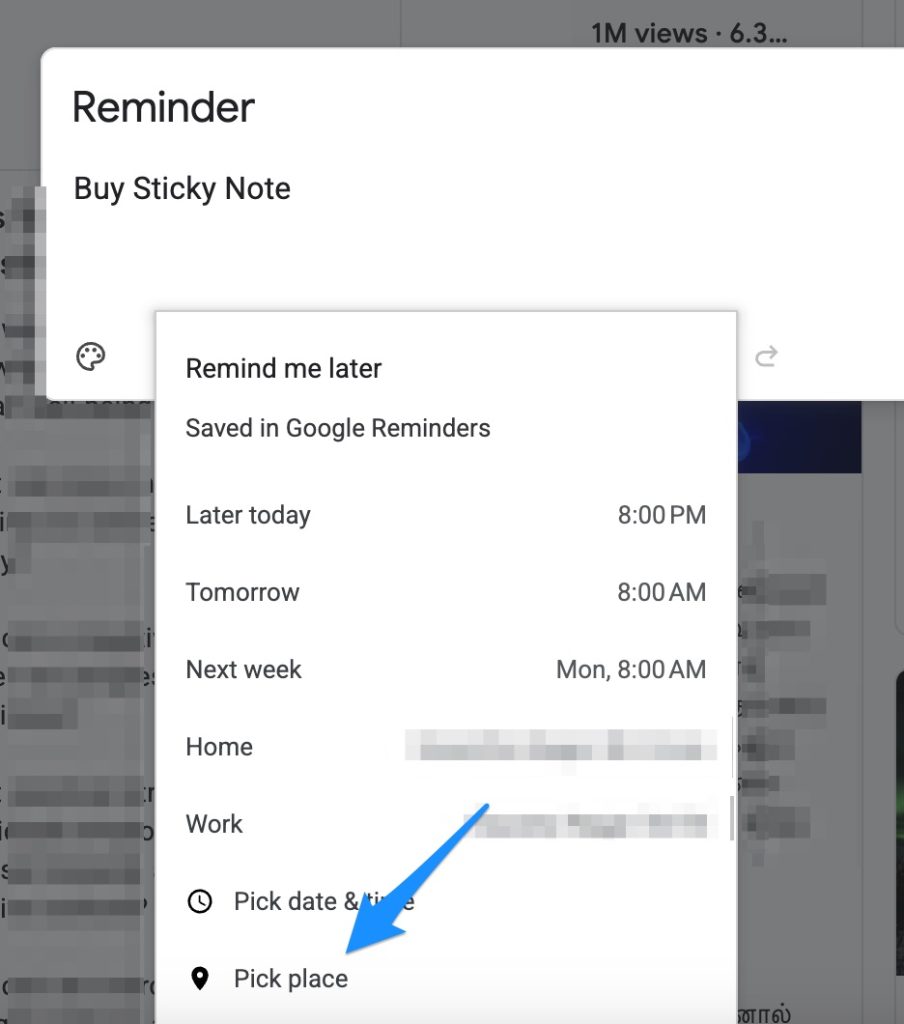 Google Keep Location Based Reminder